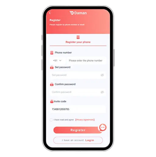 Yono All Games APK Registration Step 1